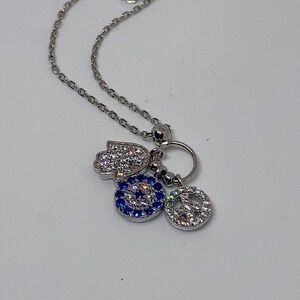 Linx and More Sterling Silver necklace hands - new